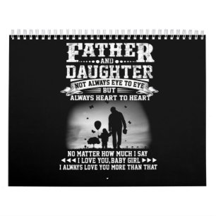 Vater-Geschenk Herz für Vater und Tochter Kalender
