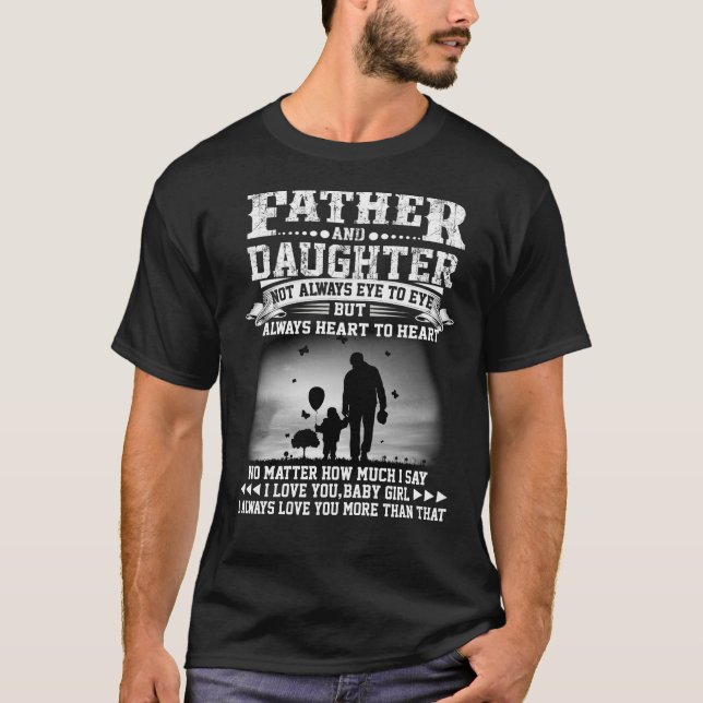 Vater-Geschenk| Herz für Vater und Tochter T-Shirt (Vorderseite)