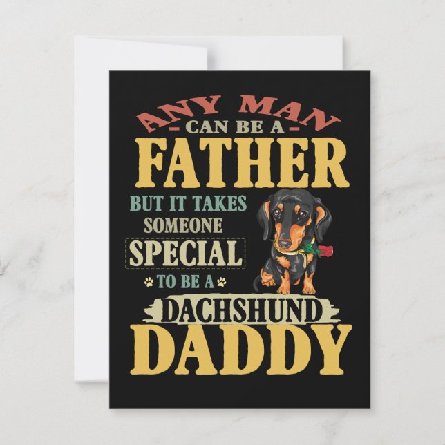 Vater-Geschenk| Jeder Mensch kann ein Vater Dackel Dankeskarte (Vorderseite)