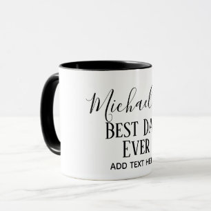 VATER Geschenk Personalisiert Classic Schwarz-weiß Tasse