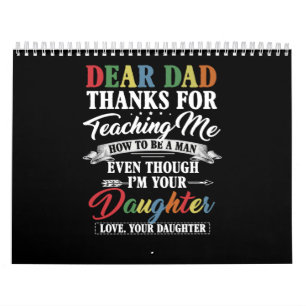 Vater-Geschenk  Sehr geehrter Vater danke, dass er Kalender