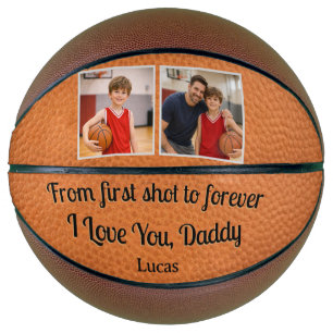 Vater Geschenk Von Erstem Schuss bis Forever 2 Fot Basketball