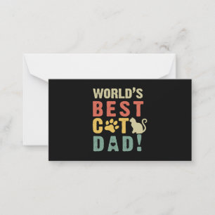 Vater-Geschenk Welt. Am besten. Katze. Vater! Mitteilungskarte