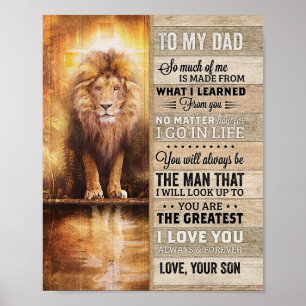 Vater Geschenke an meinen Vater ich Liebe dich so Poster