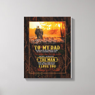 Vater Geschenke   Brief an meinen Vater Der Mann,  Leinwanddruck