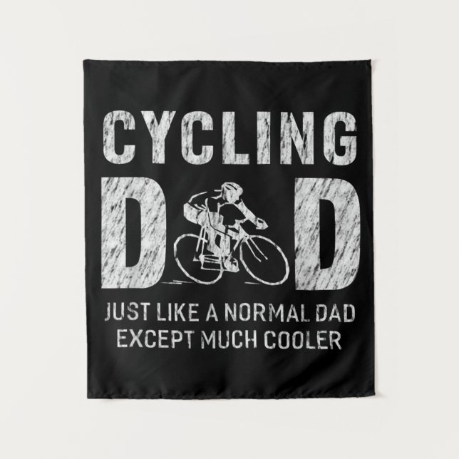 Vater-Geschenke für Vater Radfahren Coolen Vater Wandteppich (Vorderseite)