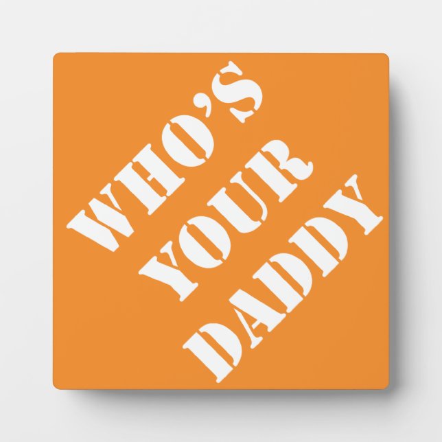 Vater Geschenke Ideen Dadism Redewendungen, wer is Fotoplatte (Vorderseite)