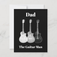 Vater Gitarre Mann einfach lustig monochromatisch
