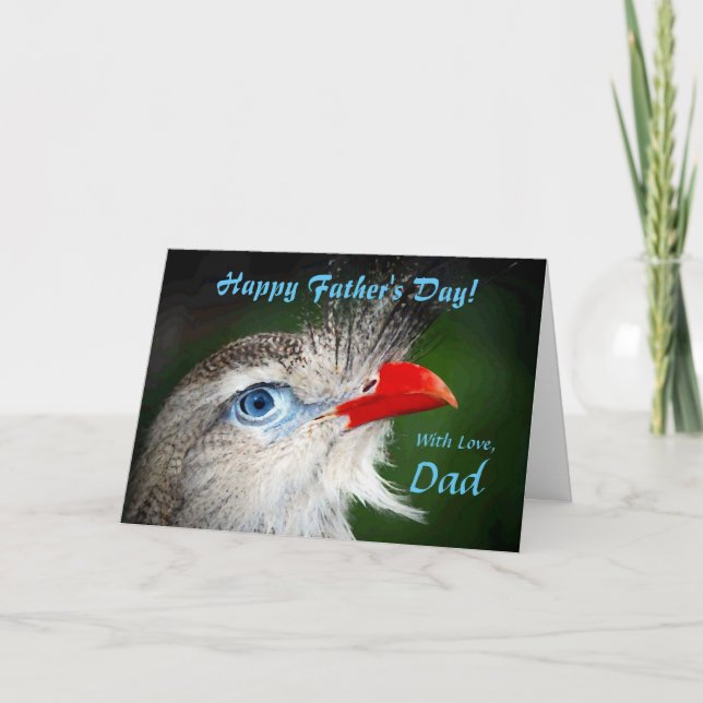 Vater / Glücklicher Vatertag - Maler Vogel Karte (Vorderseite)