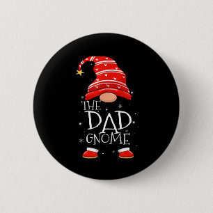 Vater Gnome Buffalo Kariert Matching Familie Weihn Button