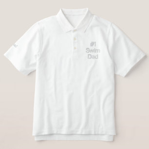 Vater-Golf-Shirt des Swim-#1 gestickt