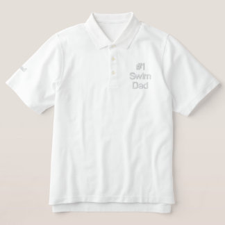 Vater-Golf-Shirt des Swim-#1 gestickt