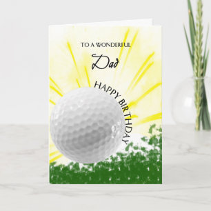 Vater Golfer Birthday Card Karte