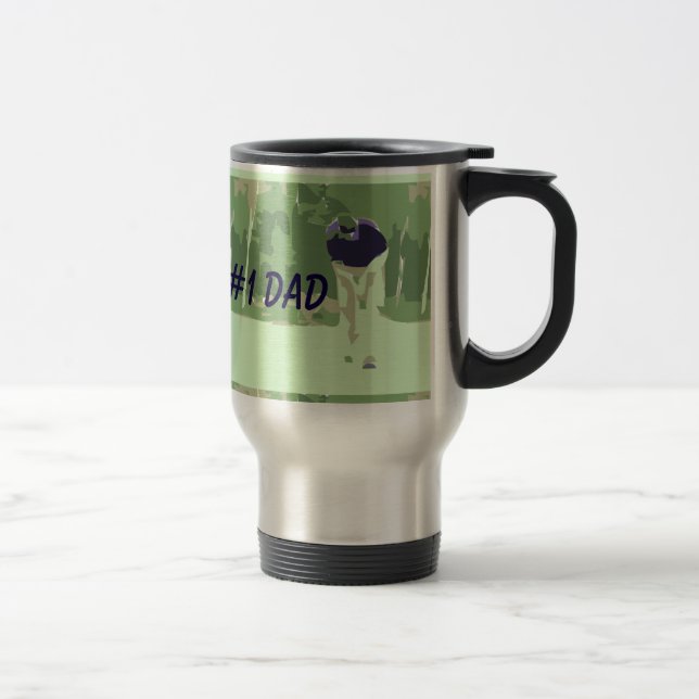 Vater Golfer Travel Mug Reisebecher (Rechts)