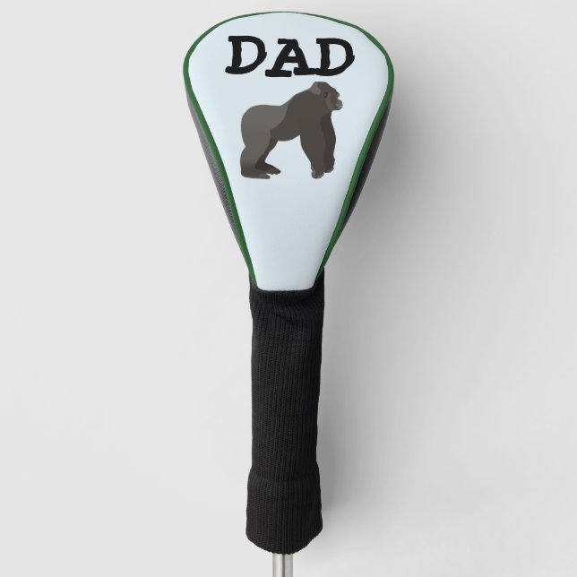 VATER GORILLA GOLF TREIBER DECKEN PERSONALISIERT F HEADCOVER (Vorderseite)