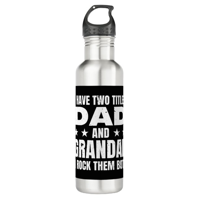 Vater Grandad Edelstahlflasche (Vorderseite)