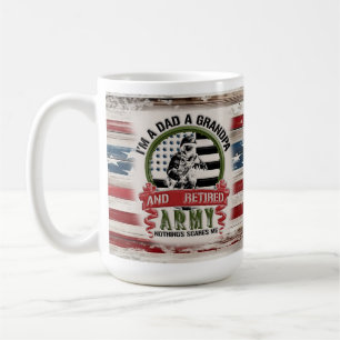 Vater Grandpa Rent Army Tasse, USA Flag Geschenk Kaffeetasse