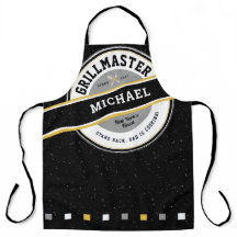 Vater Grill Master Schürze auf Schwarz