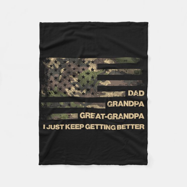Vater Großer Großer Großer Großer Camouflage Fahne Fleecedecke (Vorderseite)