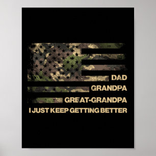 Vater Großer Großer Großer Großer Camouflage Fahne Poster