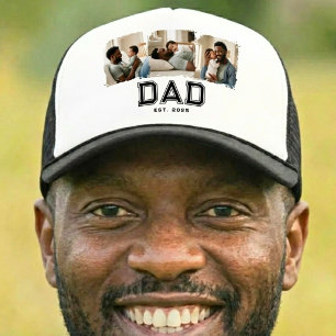 Vater Gründung Jahr 3 Foto Fett Schwarz Weiß Hut Truckerkappe