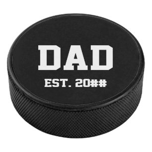 Vater Gründung Jahr Schwarz und Weiß Eishockey Puck