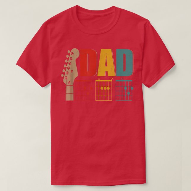 VATER Happy Vathers Day Cooler Vater Gitarrist Git T-Shirt (Design vorne)