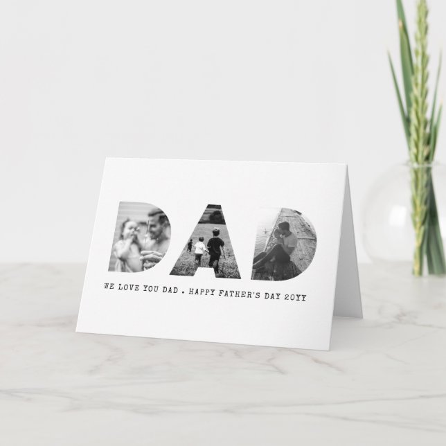VATER Happy Vathers Day Foto Karte (Vorderseite)