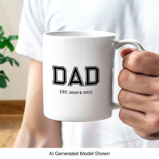 Vater hat einfache moderne College-Typografie etab Kaffeetasse