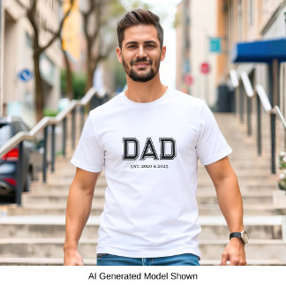 Vater hat einfache moderne Typografie Weiß eingeri T-Shirt