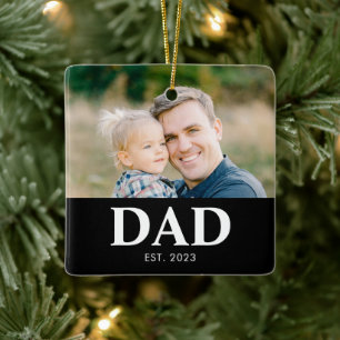 Vater hat Foto Väter Weihnachten gegründet Keramikornament