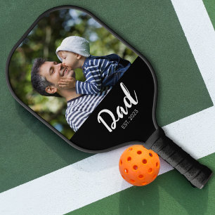 Vater hat lustiges Skript-Foto erstellt Pickleball Schläger