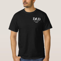 Vater hat modernes minimalistisches schwarzes T-Sh