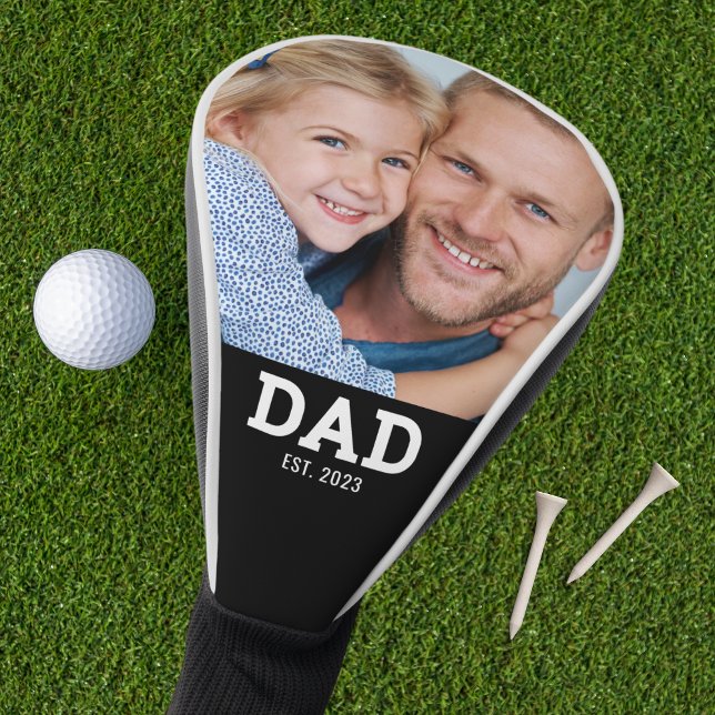 Vater hat modernes Skriptfoto eingerichtet Golf Headcover (Von Creator hochgeladen)