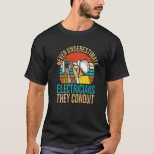 Vater Heimwerker Elektriker Rohrleitung elektrisch T-Shirt