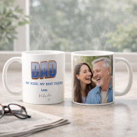Vater Held Best Friend Foto-Tasse