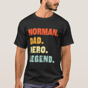 Vater Held Legende Personalisierter Benutzername V T-Shirt
