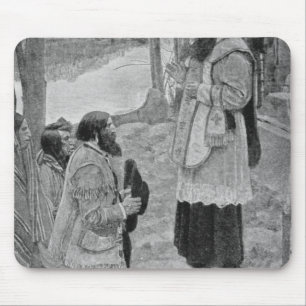 Vater Hennepin, der Masse feiert Mousepad