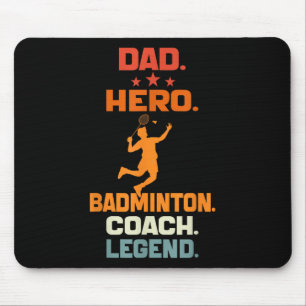 Vater Hero Badminton Coach Legend Badminton Player Mousepad