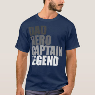 Vater Hero Captain Legend Segelboot T-Shirt