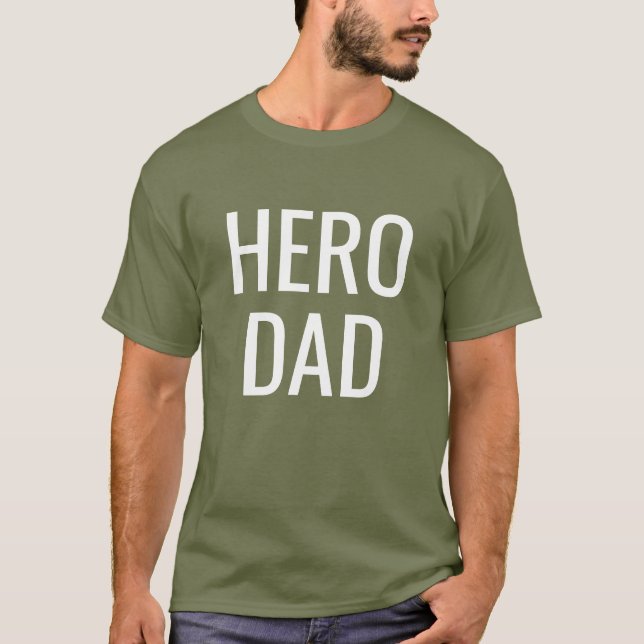 Vater Hero Fett Typografie T-Shirt (Vorderseite)
