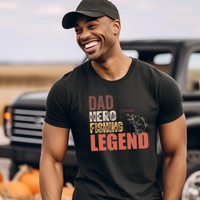 Vater Hero Fishing Legend T-Shirt (dad hero fishing legend, legend, dad legend, dad fish, fish lover shirt)