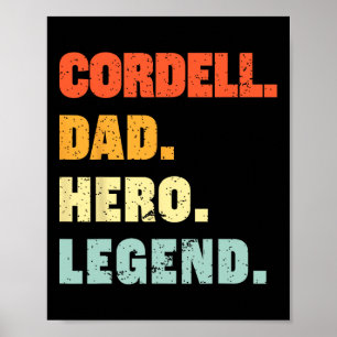 Vater Hero Legend Personalisiert Individuelle Name Poster