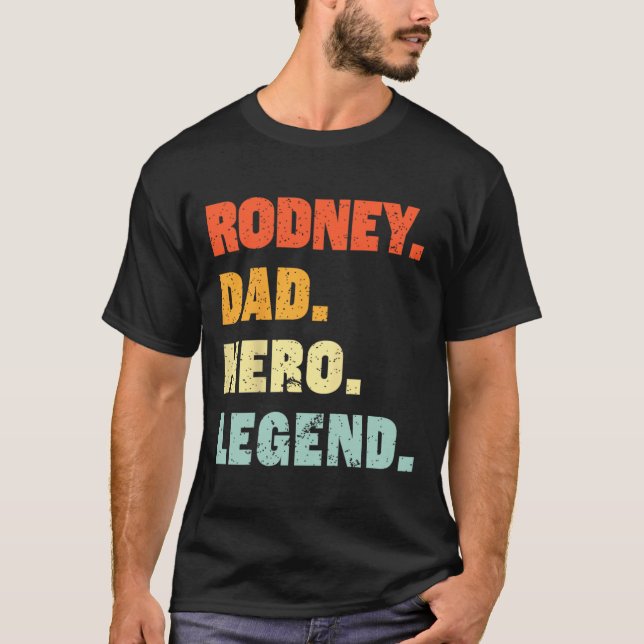 Vater Hero Legend Personalisiert Individuelle Name T-Shirt (Vorderseite)