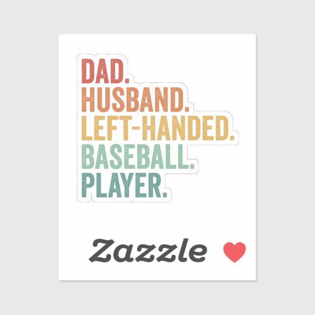 Vater Husband Baseball Verlassen Handlegende Aufkleber (Blatt)