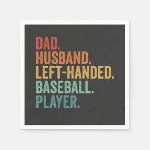 Vater Husband Baseball Verlassen Handlegende Serviette