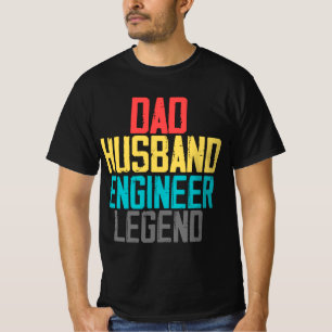 Vater Husband Engineer Legend Vintag Engineer T-Shirt