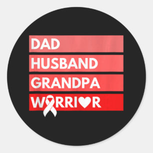 Vater Husband Grandpa Herzkrankheiten Sensibilisie Runder Aufkleber