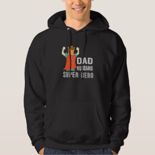 Vater Husband Super Hero Traaring Cape Son Vater Hoodie