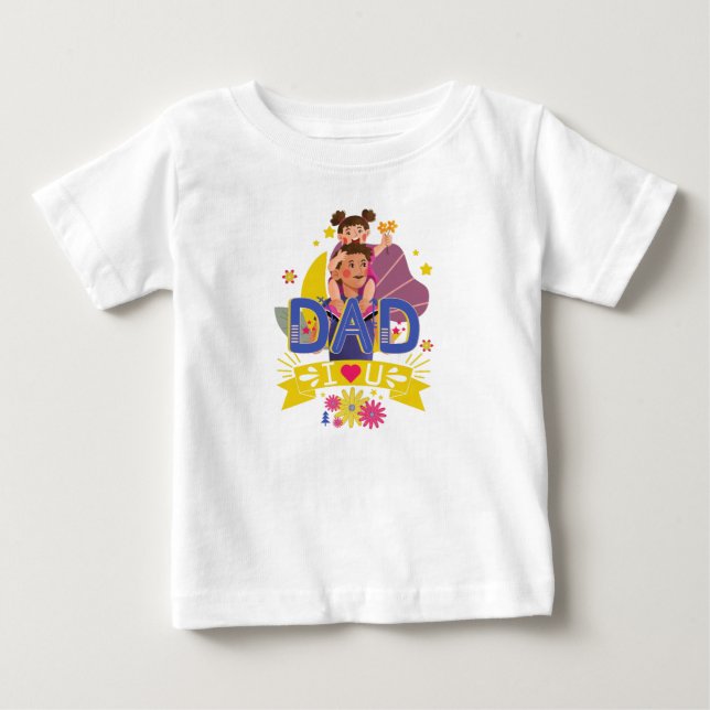 VATER I LIEBE BABY T-SHIRT (Vorderseite)